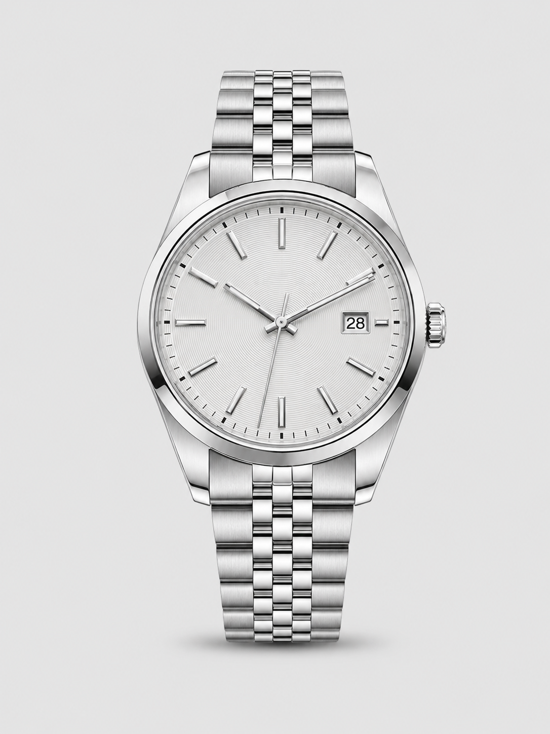 Silver Classic Date Watch